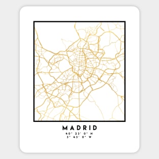 MADRID SPAIN CITY STREET MAP ART Sticker